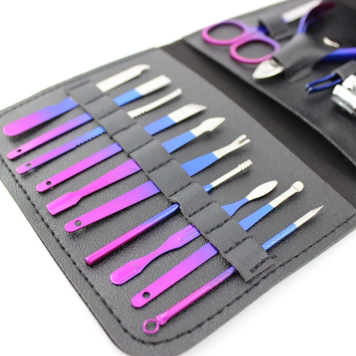 16-Piece Carbon Steel Manicure Kit, Nail Clippers Set