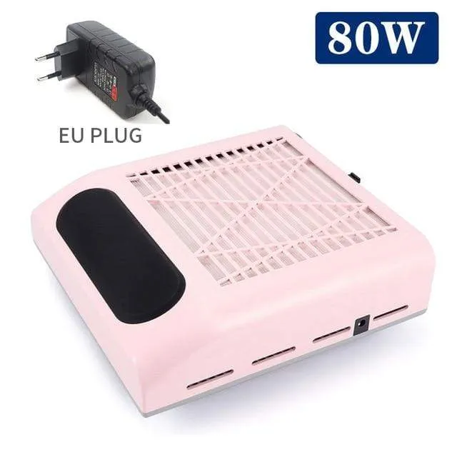 80W Nail Dust Collector Fan Vacuum Cleaner Manicure Machine Tools With Filter Strong Power Nail Art Tool Nail Vacuum Cleaner