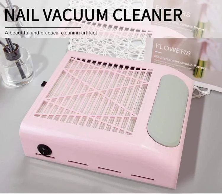 80W Nail Dust Collector Fan Vacuum Cleaner Manicure Machine Tools With Filter Strong Power Nail Art Tool Nail Vacuum Cleaner