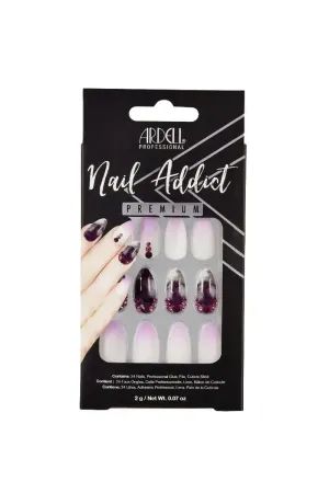 Ardell Nail Addict Premium Nails Marble Purple Ombre