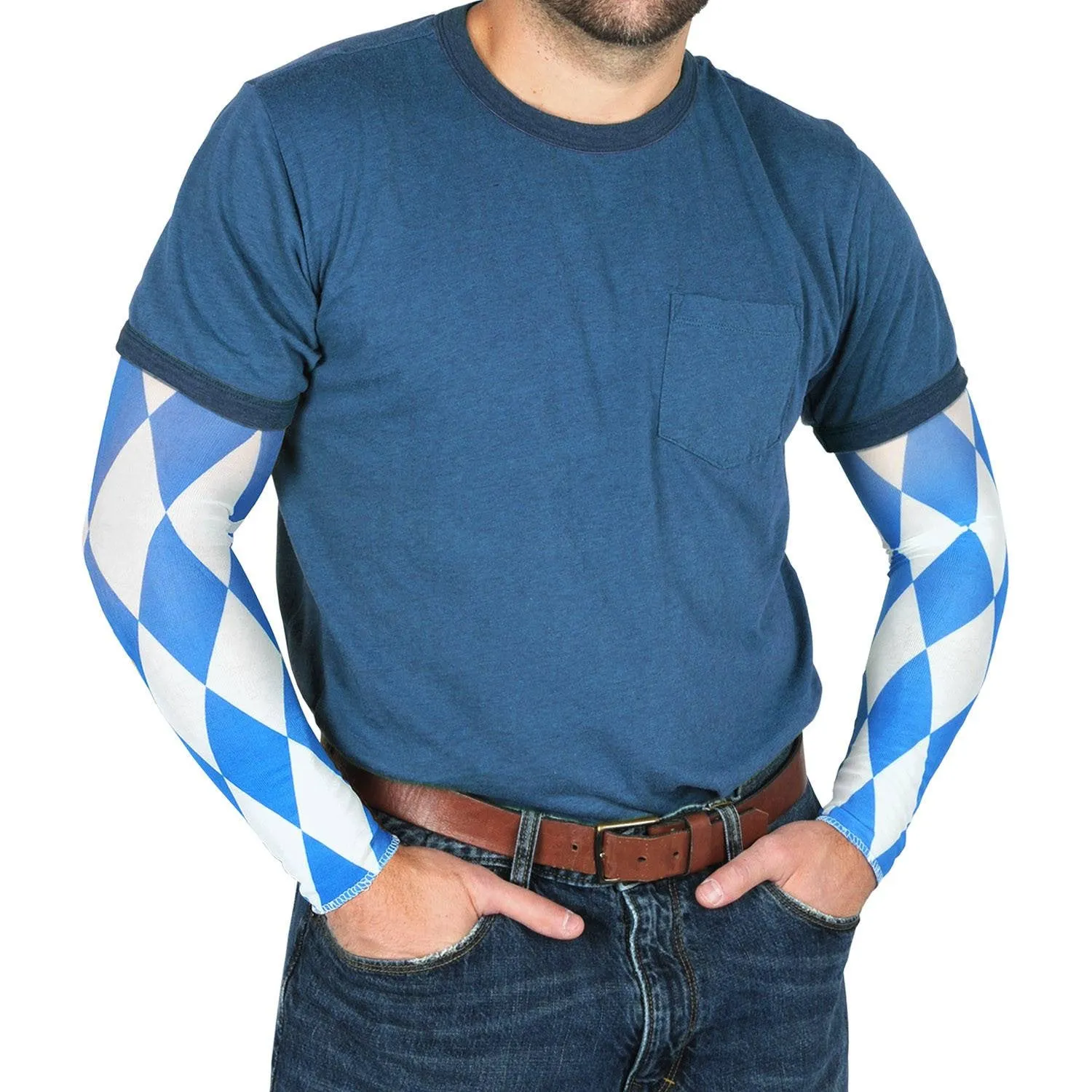 Beistle Oktoberfest Party Sleeves, Blue/White