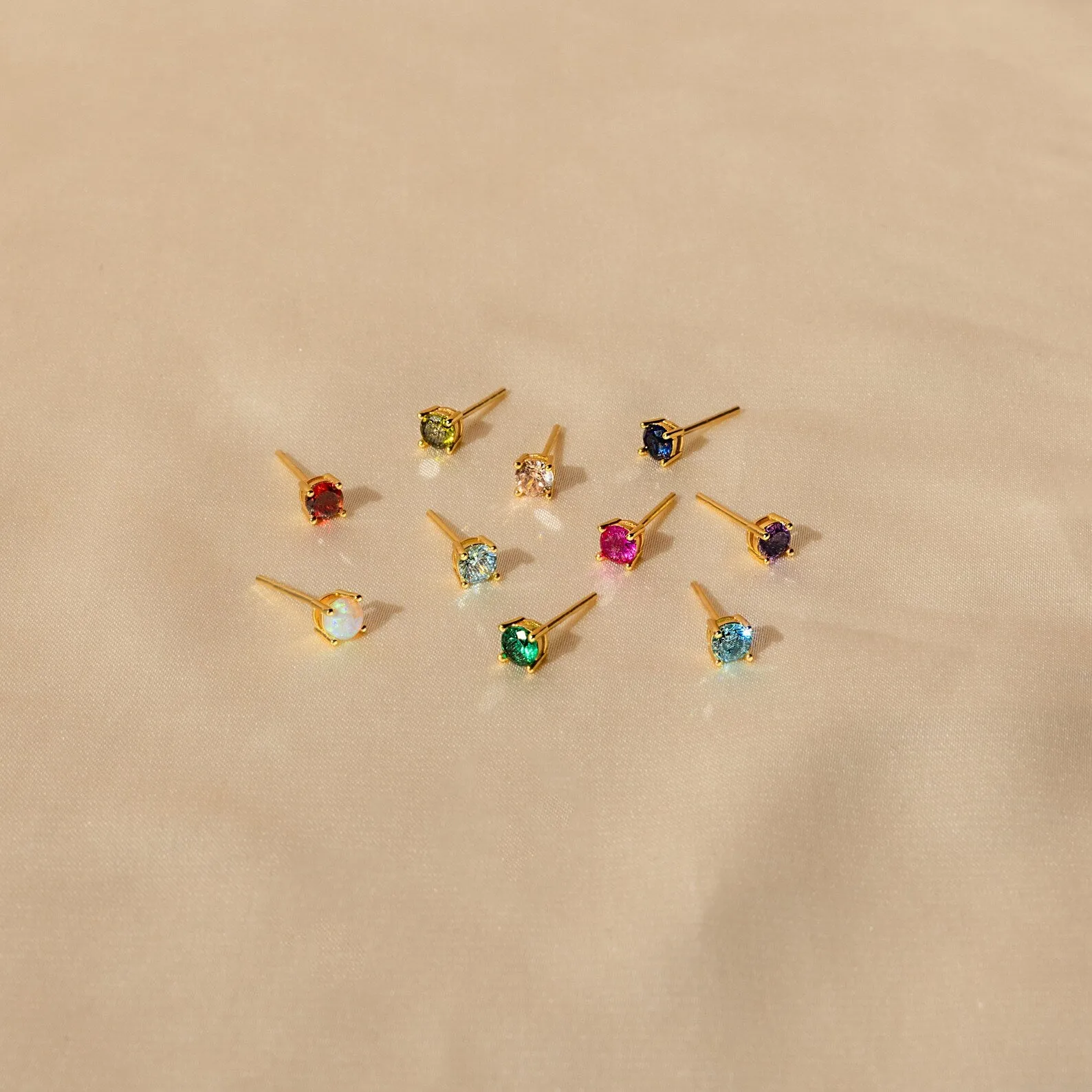 Booker Large Birthstone Studs