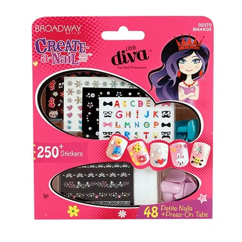 Broadway Little Diva Create-A-Nail Art Kit 48 Nails