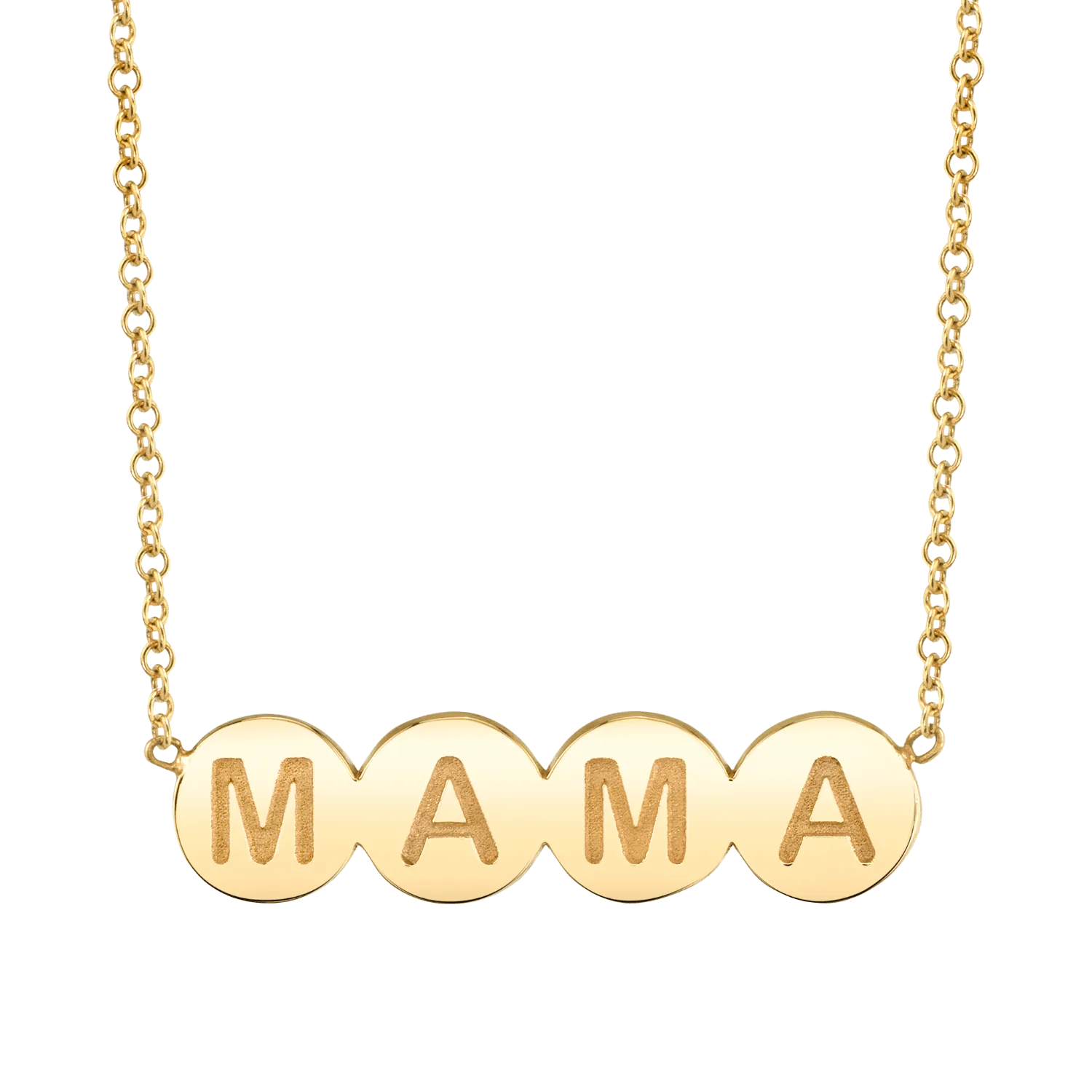 Bubble Round MAMA Necklace