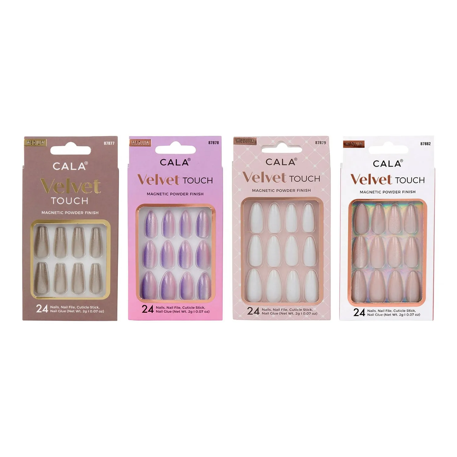 Cala Velvet Touch Magnetic Powder Finish Nails 24 Nails