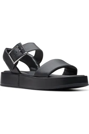 Clarks Alda Strap in Black Leather