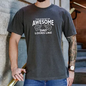 Comfort Color® Embroidered Awesome Dad Shirt