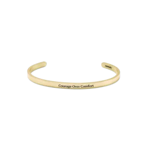 Courage Over Comfort Thin Cuff Bracelet