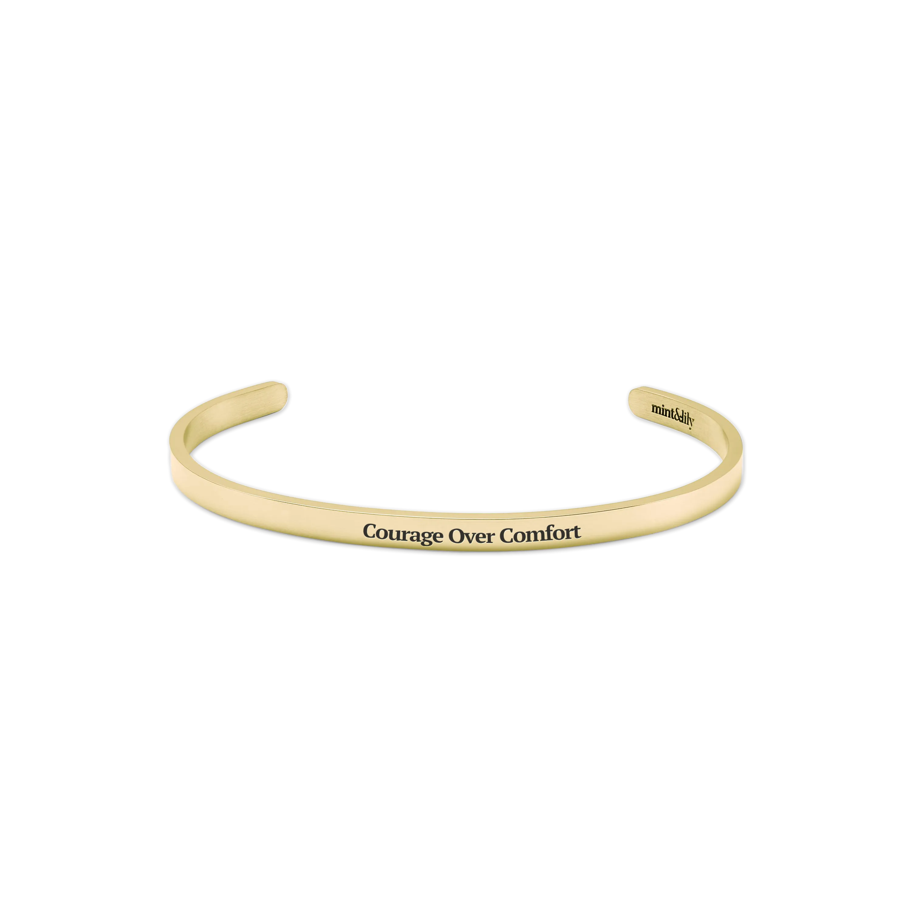 Courage Over Comfort Thin Cuff Bracelet