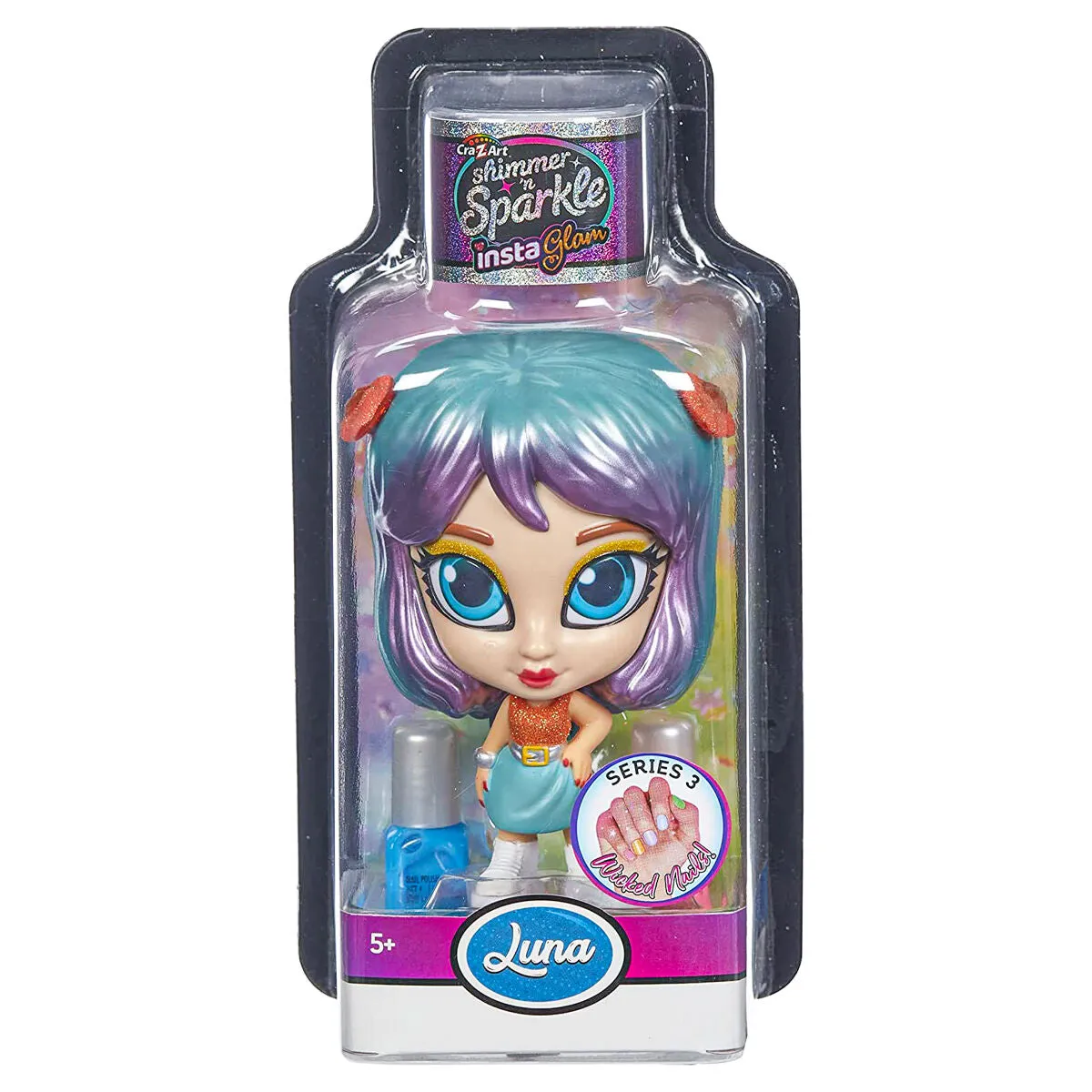 CraZart Shimmer 'n Sparkle InstaGlam Series 3 Wicked Nails Luna Doll