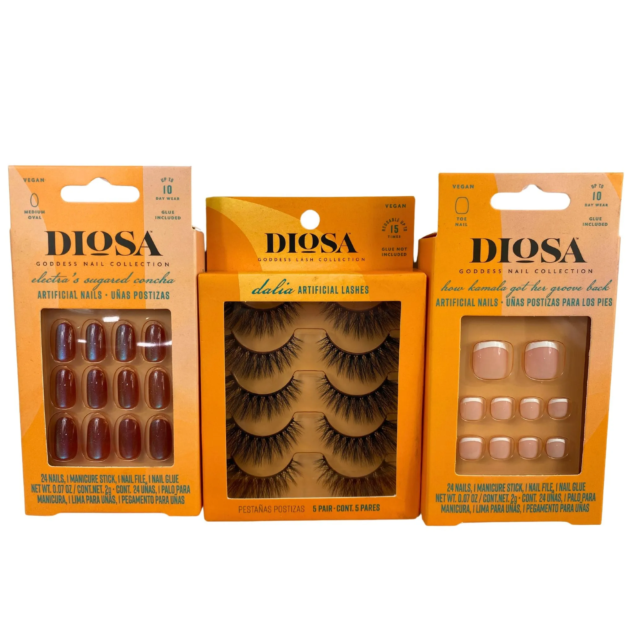 Diosa Mix Includes Lashes & Artificial Nails (45 Pcs Lot)