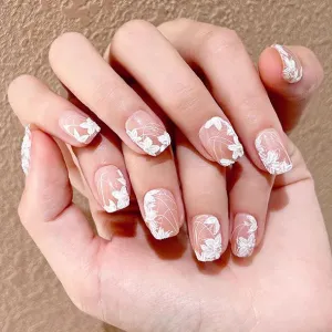 Flower Fingernail Wedding Nails For The Bride