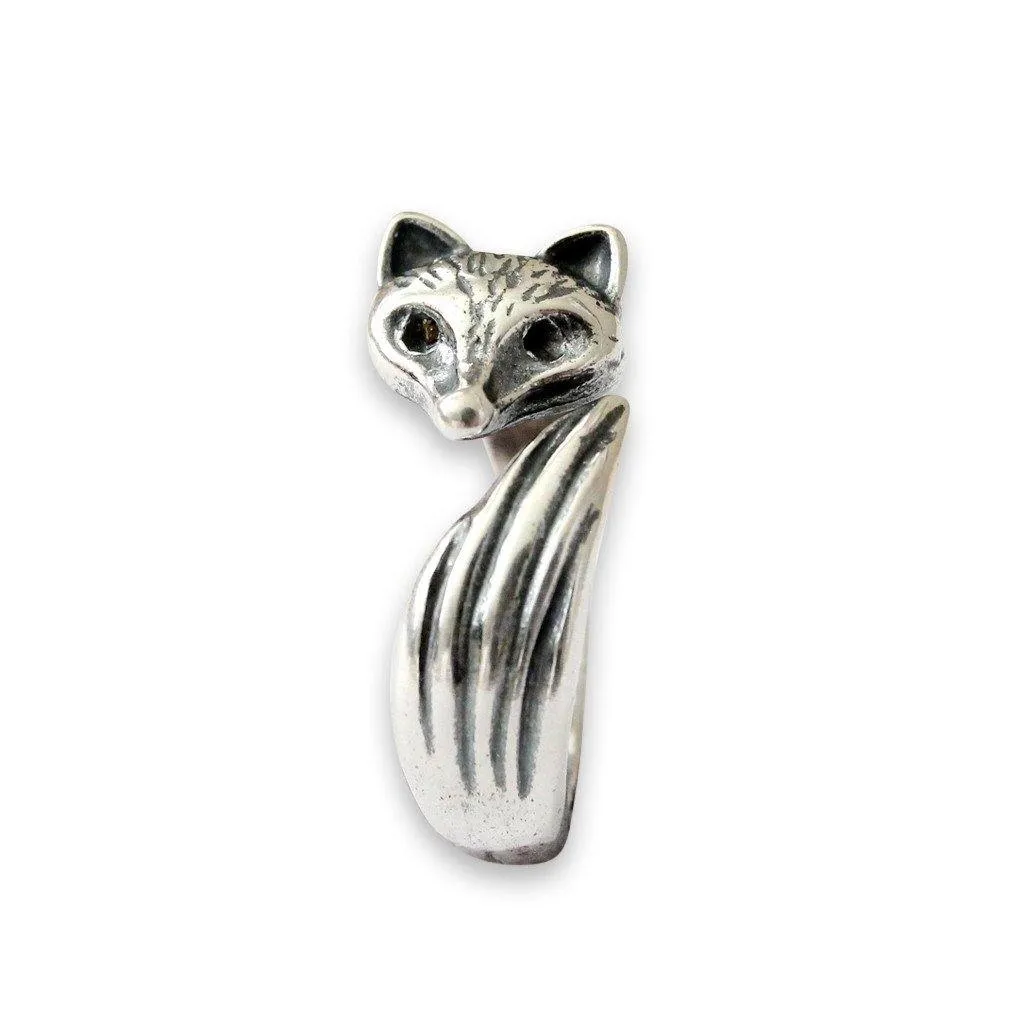 Fox Wrap Ring - Sterling Silver