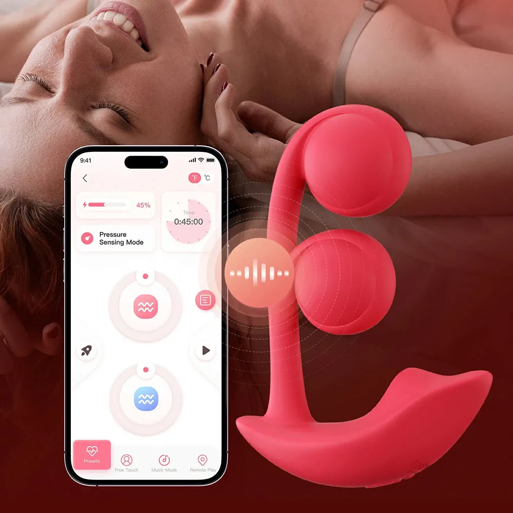 Smart Dual Vibrator with App Control and Pressure Sensing Technology: Honey Play Box Melody