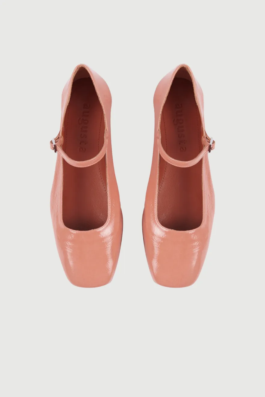 Julieta Mary Janes in Blush-coloured Patent Leather