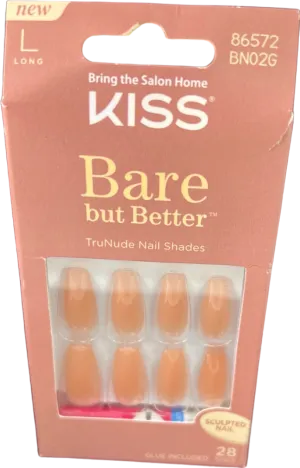 Kiss Bare but Better TruNude Nail Shades Long Size