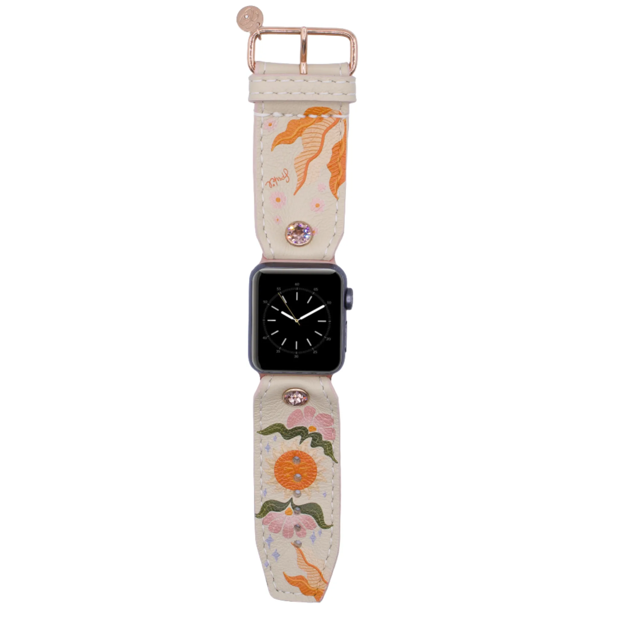 Limited Edition - "Desert Daze" on Vegan Off-White Cactus Sivella Watchband