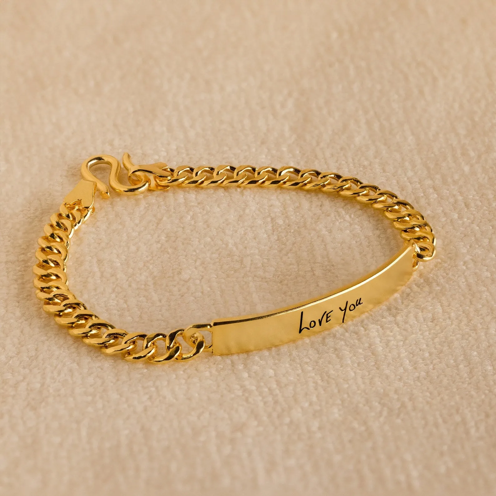 Men's Engraved Bar Bracelet