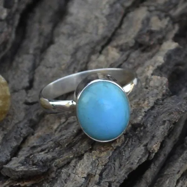 Natural Arizona Turquoise Gemstone Ring- Bezel Setting Ring- 925 Sterling Silver Ring- Gemstone Gift Ring- Sleeping Beauty Turquoise Ring, Turquoise Jewelry, Nickel Free