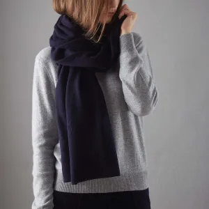 Nora Cashmere Scarf [Midnight blue]