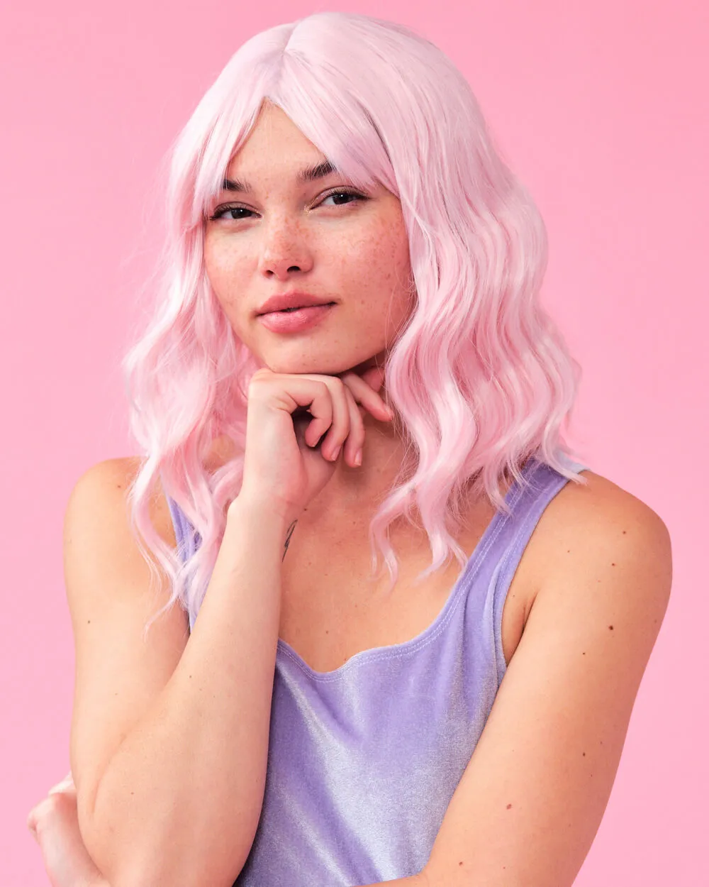 Pastel Wig Pack - pink, purple   blue wigs