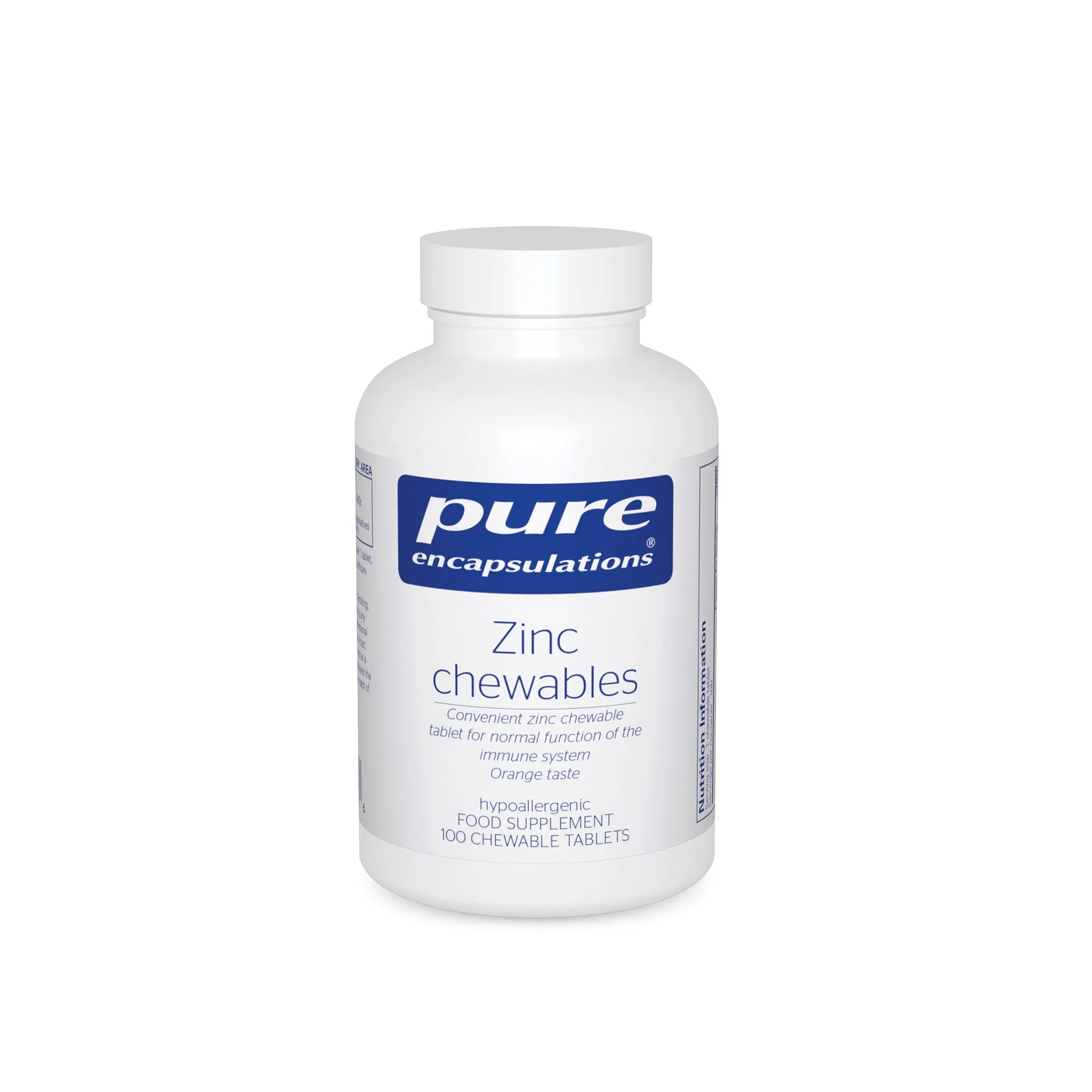 Pure Encapsulations Zinc Chewables 100 tabs