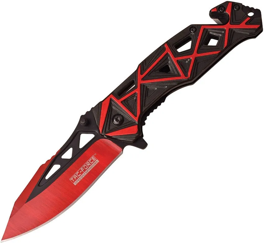 TAC Force Linerlock Red 4.75 closed