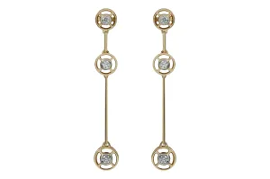 Twist Kaleidoscope Petite 3 Diamond Earrings