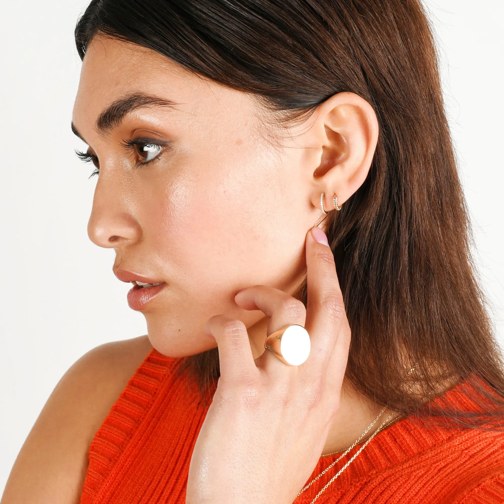 Twisted Petite Hoops