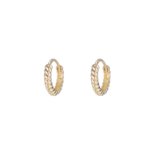 Twisted Petite Hoops