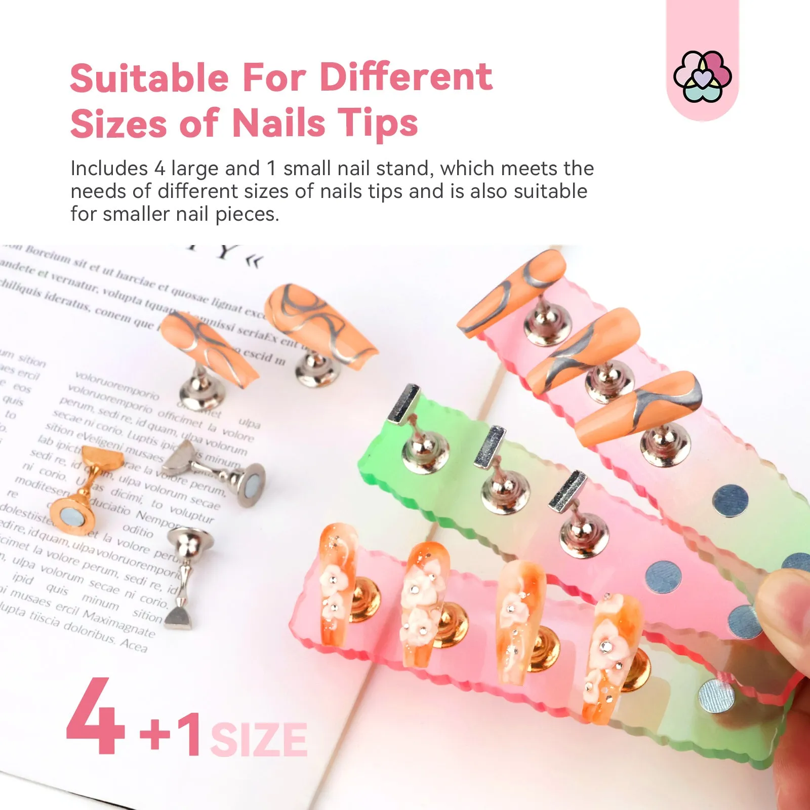 [US ONLY]Magnetic Nail Holder Set - 3 Sets with Reusable Putty